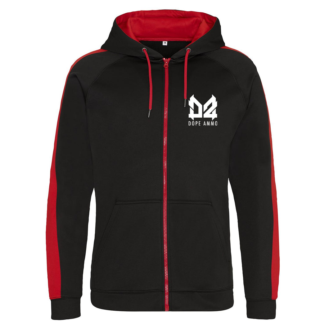 Dope Ammo Limited Edition Zip Hoodie - Black/Red