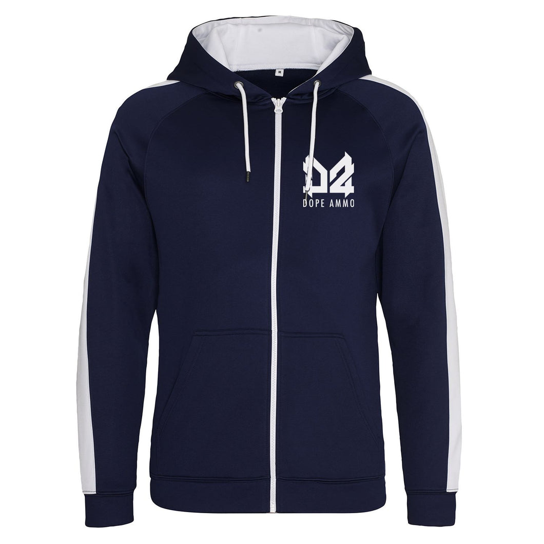 Dope Ammo Limited Edition Zip Hoodie - Blue/White